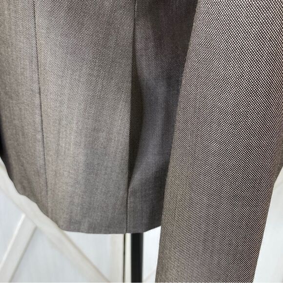 Ann Taylor Wool Blend Fitted Blazer Taupe Brown 6 Suit Jacket Office Preppy - Picture 7 of 15